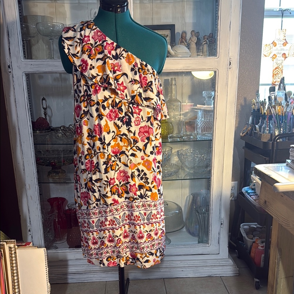 Floral One-Shoulder Dress